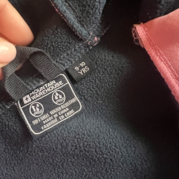 Pink/Blue and Black camo kids rain coat - size 9-10 years - Mountain Warehouse - Picture 4 of 9